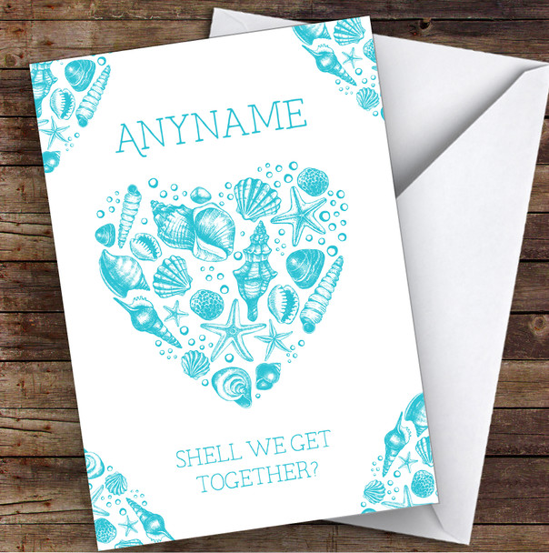 Shell We Get Together Funny Personalised Valentine's Day Card