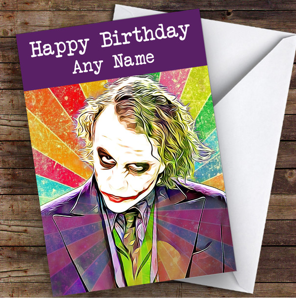 Retro Batman The Joker Celebrity Personalised Birthday Card