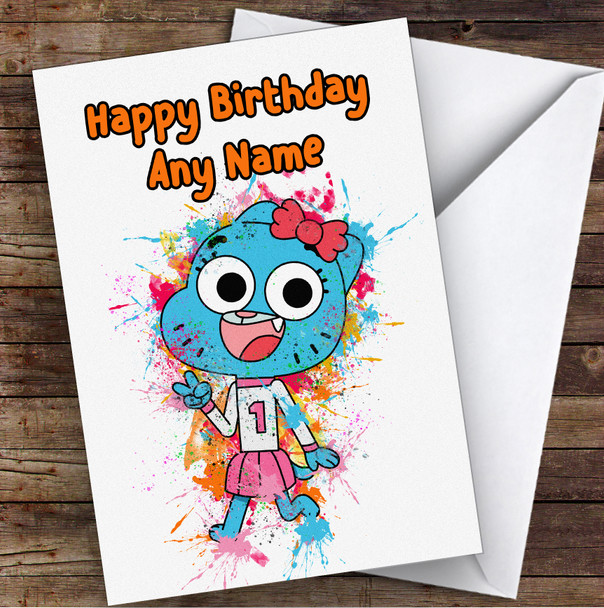 The Amazing World Of Gumball Nicole Watterson Children's Kids Birthday Card