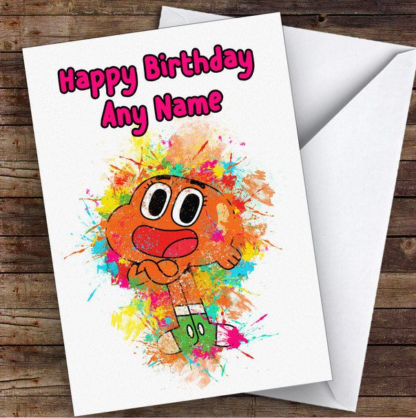 The Amazing World Of Gumball Darwin Watterson Children's Kids Birthday Card