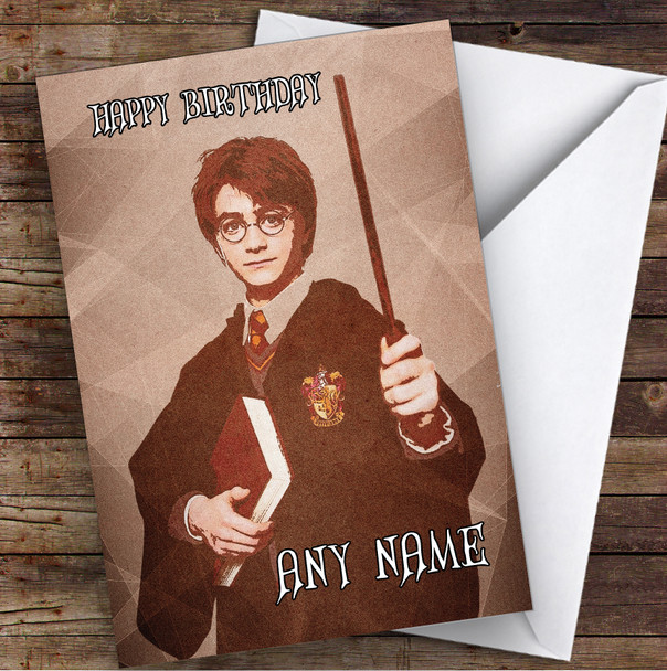 Harry Potter Retro Fade Children's Kids Personalised Birthday Card