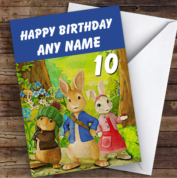 Peter Rabbit Cute Retro Children's Kids Personalised Birthday Card
