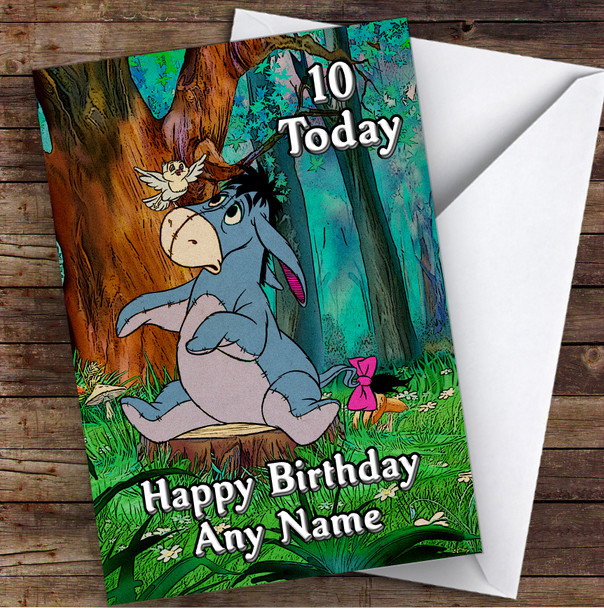 Eeyore Winnie The Pooh Children's Kids Personalised Birthday Card