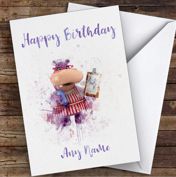 Hallie Doc Mcstuffins Children's Kids Personalised Birthday Card