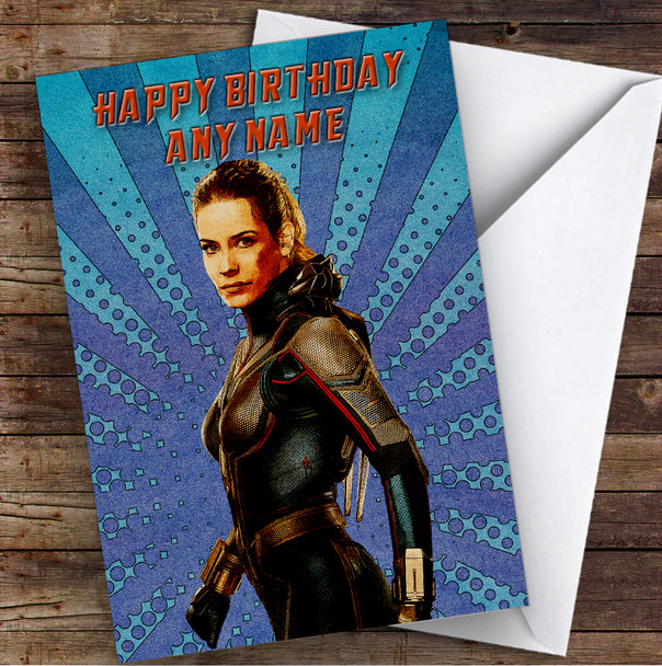 Wasp Evangeline Lilly Children's Kids Personalised Birthday Card