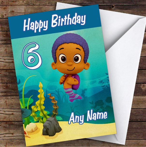 Bubble Guppies Goby Children's Kids Personalised Birthday Card