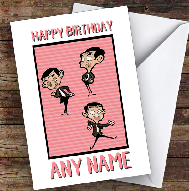 Mr Bean Vintage Children's Kids Personalised Birthday Card