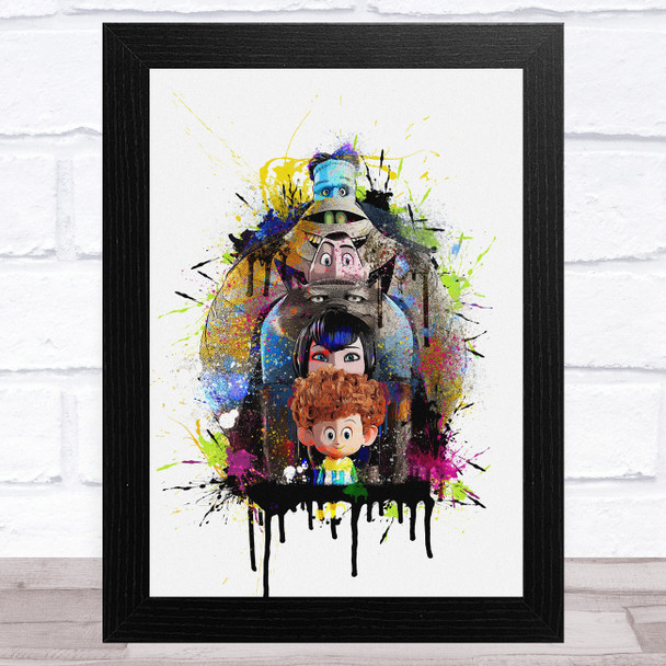 Hotel Transylvania Watercolour Splatter Children's Kid's Wall Art Print