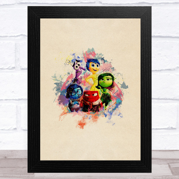 Watercolour Splatter Inside Out Children's Kid's Wall Art Print