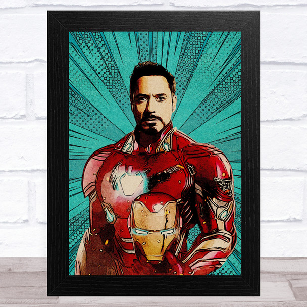 Iron Man Robert Downey Jr Children's Kid's Wall Art Print
