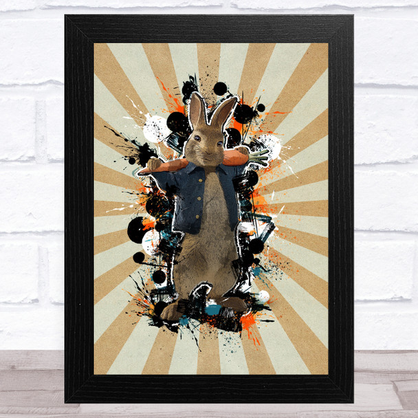 Peter Rabbit Fun Splatter Children's Kid's Wall Art Print