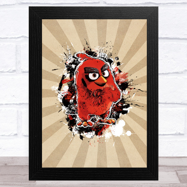 The Angry Birds Splatter Children's Kid's Wall Art Print