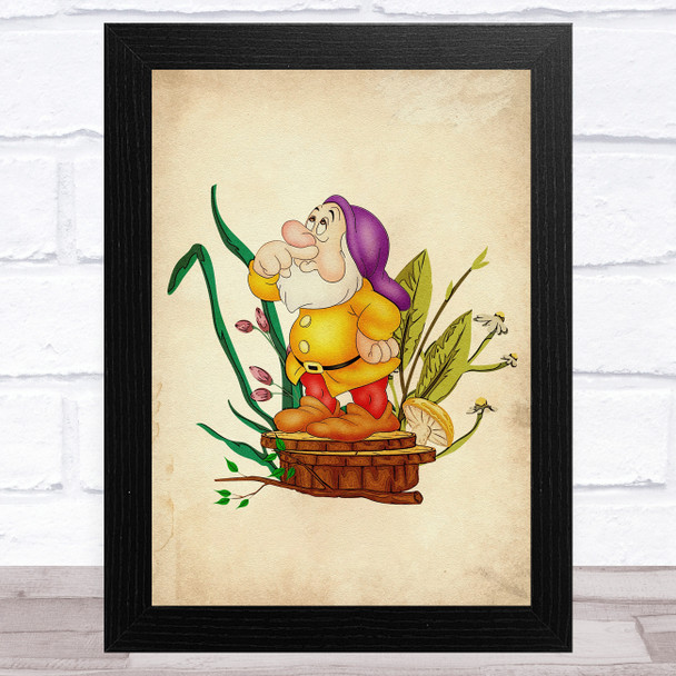 Sneezy Dwarf Snow White Children's Kid's Wall Art Print