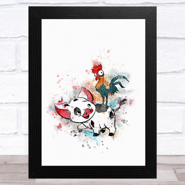 Heihei And Pua Moana Children's Kid's Wall Art Print