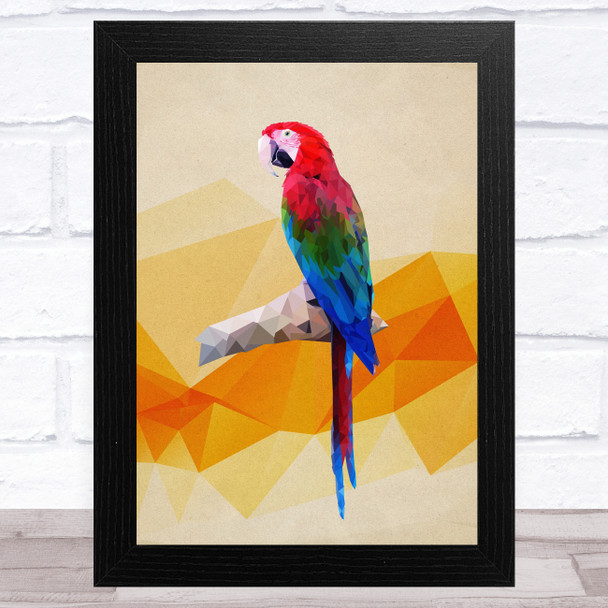 Parrot Polygon Style Animal Wall Art Print