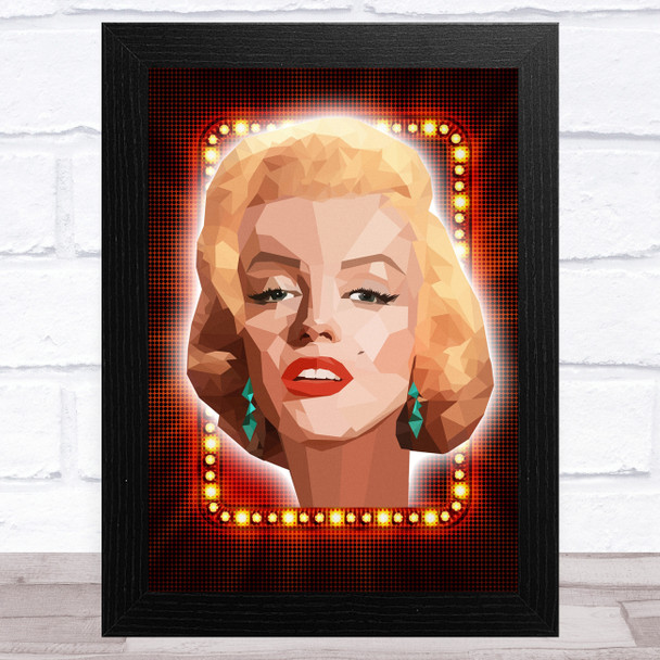 Marilyn Monroe Polygon Fame Lights Celeb Wall Art Print