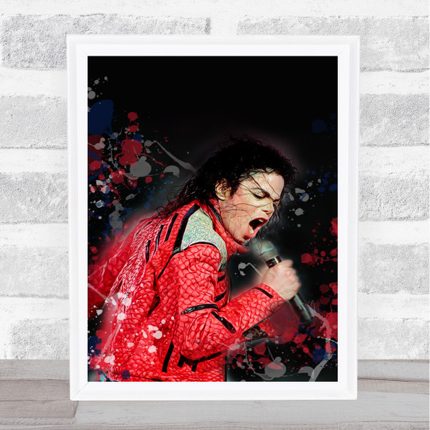 Michael Jackson Splatter Art Celeb Wall Art Print