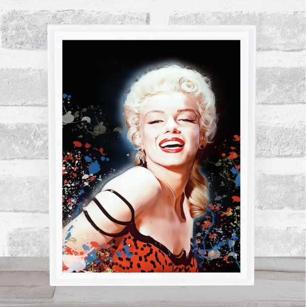 Marilyn Monroe Splatter Art Celeb Wall Art Print