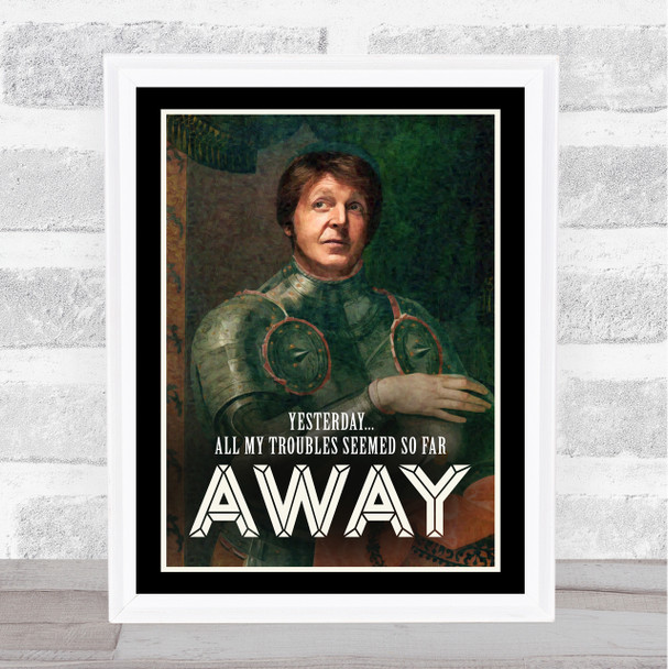 Sir Paul McCartney Renaissance Humour Yesterday Wall Art Print Sir Paul McCartney Renaissance Humour Yesterday Wall Art Print