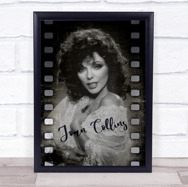 Joan Collins Black & White Movie Reel Wall Art Print