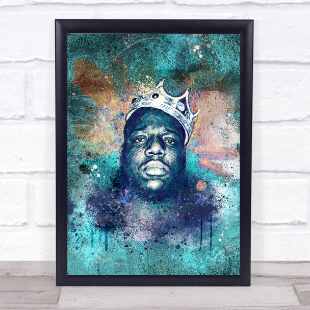 The Notorious B.I.G. Grunge Splatter Wall Art Print