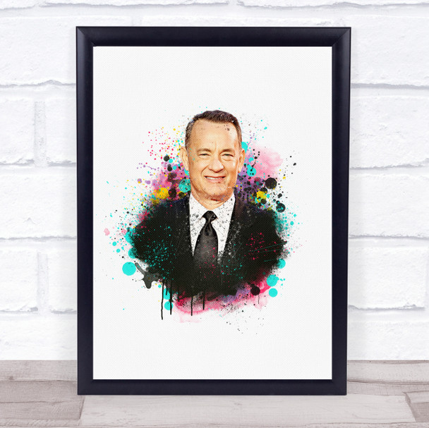 Tom Hanks Watercolour Splatter Drip Wall Art Print
