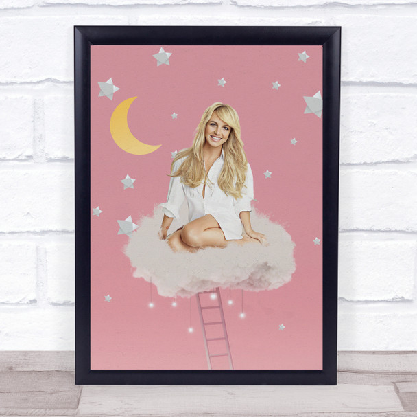 Britney Spears Pink Cloud Moon Wall Art Print