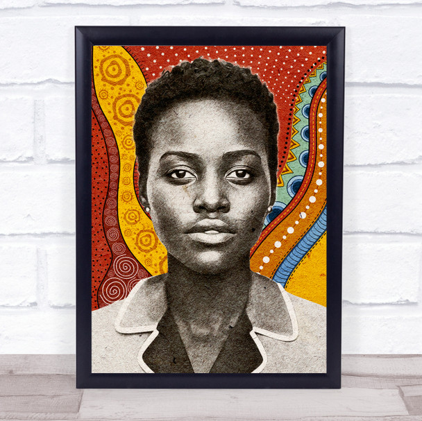 Lupita Nyong'O African Texture Wall Art Print
