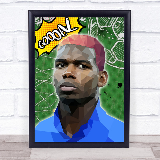 Paul Pogba Polygon Goal Comic Wall Art Print