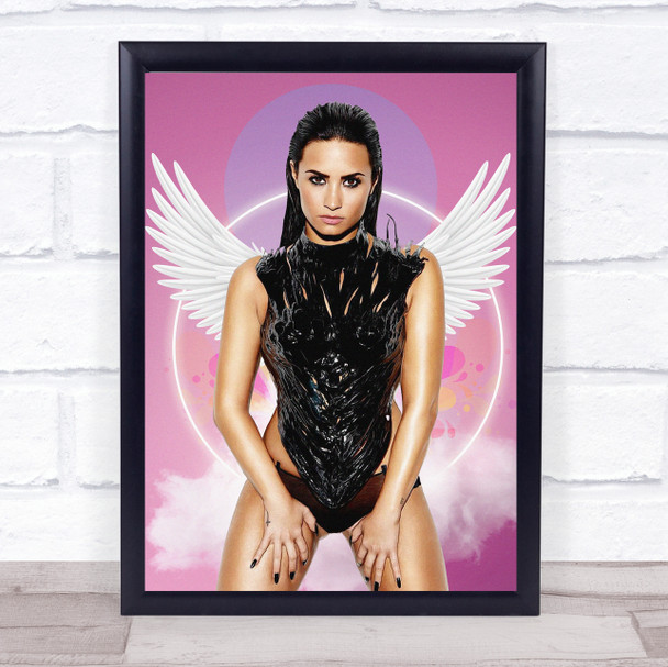 Demi Lovato Angel Wings Pink Wall Art Print