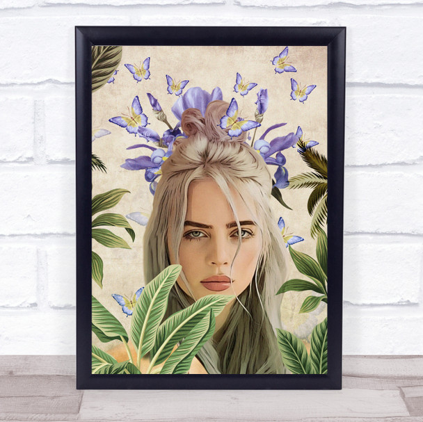 Billie Eilish Floral Jungle Wall Art Print