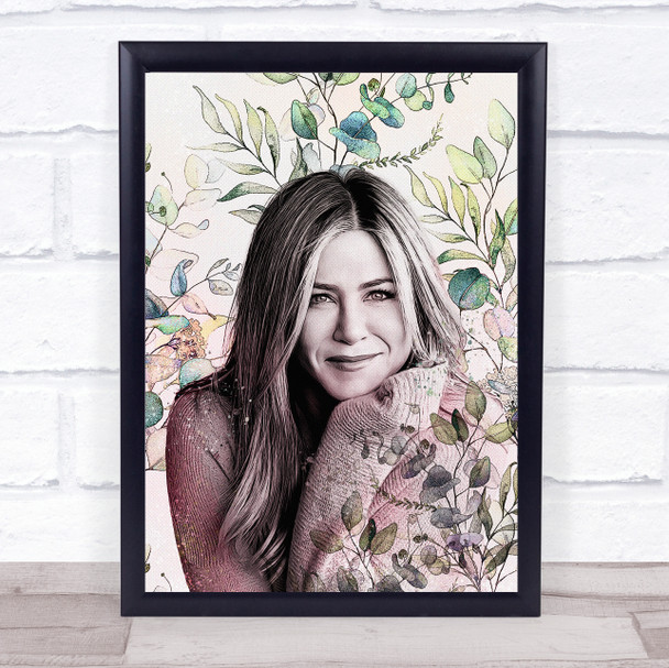 Jennifer Aniston Floral Wall Art Print