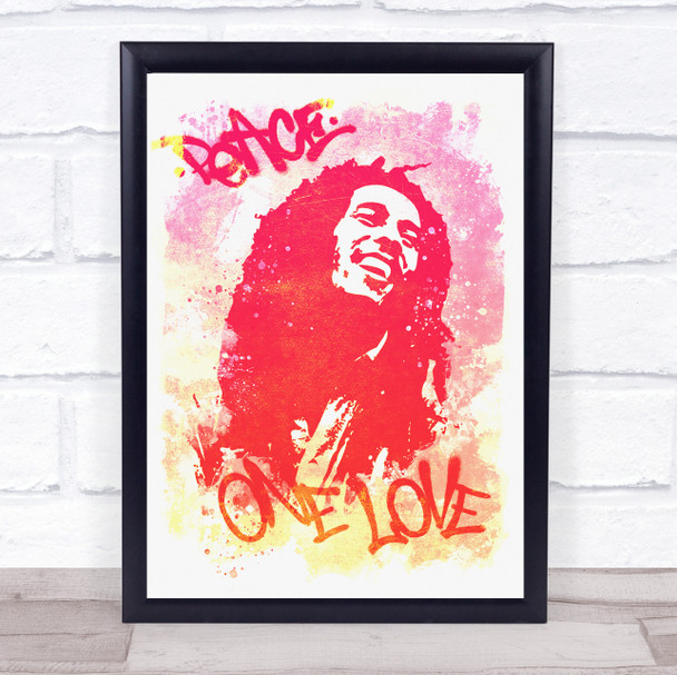Bob Marley Peace Pink Wall Art Print