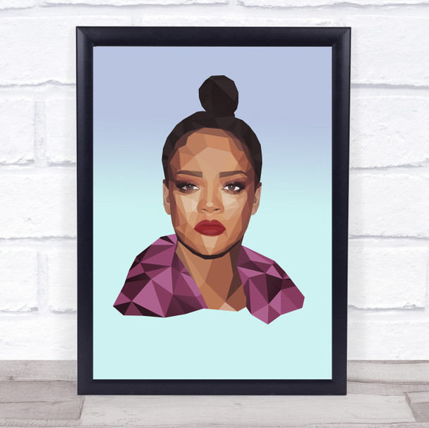 Rihanna Polygon Style Wall Art Print