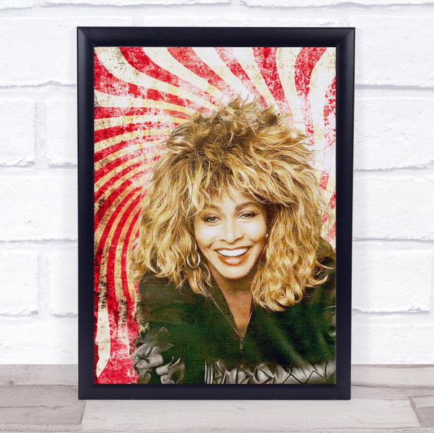 Tina Turner Red Retro Wall Art Print