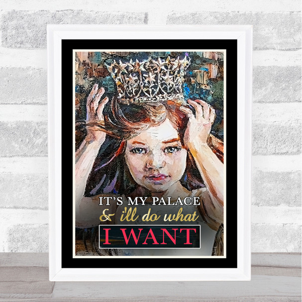 Cheeky Princess Oil Painting My Palace Wall Art Print