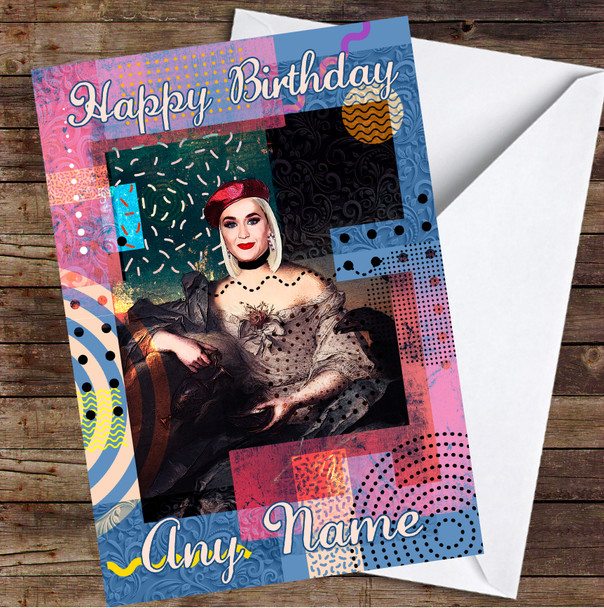 Katy Perry Iconic Abstract Personalised Birthday Card