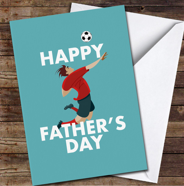 Jumping For Football Personalised Father's Day Greetings Card