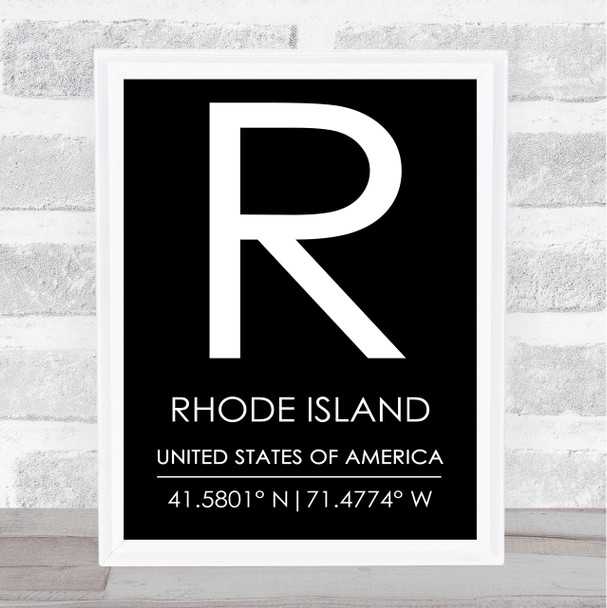 Rhode Island United States Of America Wall Art Print