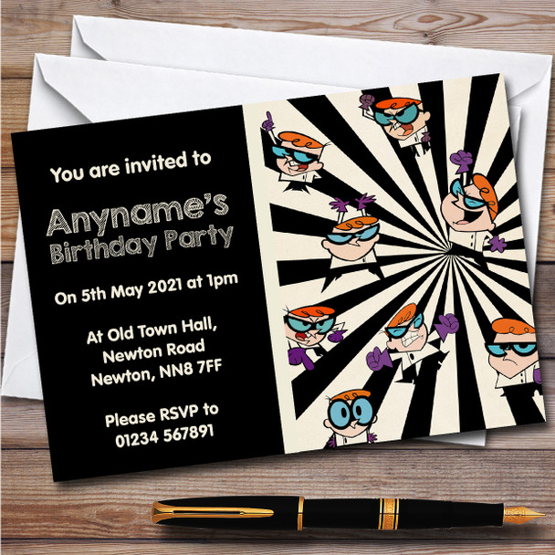 Dexter's Laboratory Children's Kids Personalised Birthday Party Invitations