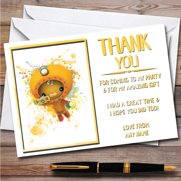 Octonauts Dashi Splatter Art Children's Birthday Party Thank You Cards