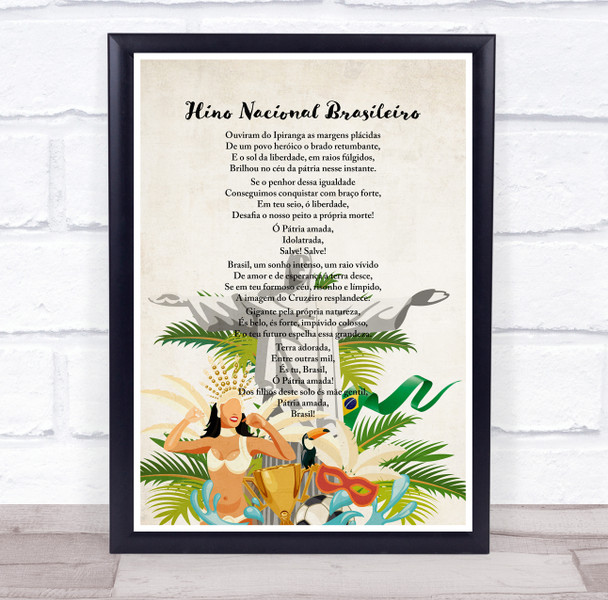 National Anthem Of Brazil Colourful Botanical Wall Art Print