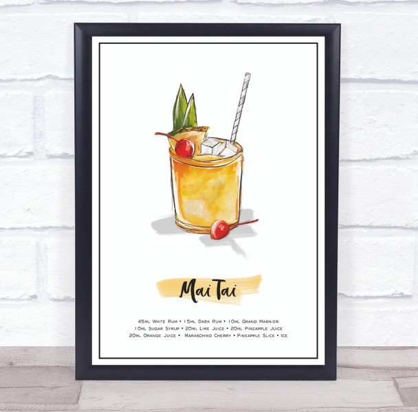 Mai Tai Cocktail Wall Art Print