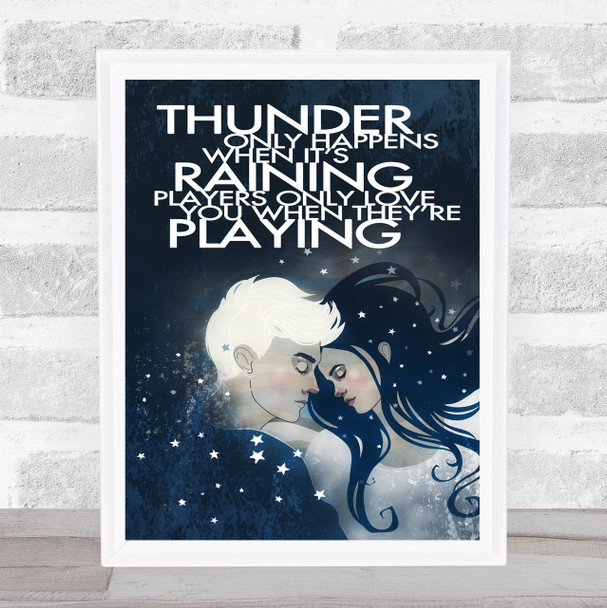 Fleetwood Mac Dreams Man And Woman Couple Stars Music Song Lyric Wall Art Print