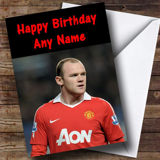 Wayne Rooney  Personalised Birthday Card