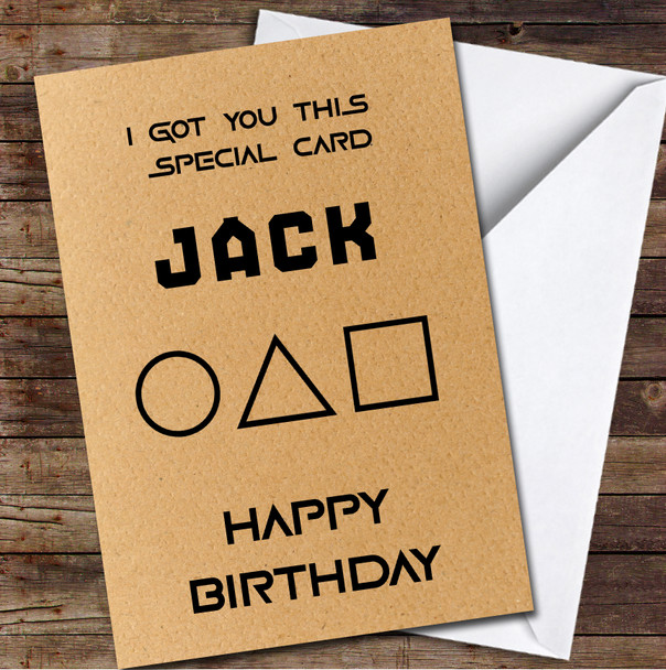 Squid Game Funny Business Card Personalised Birthday Card