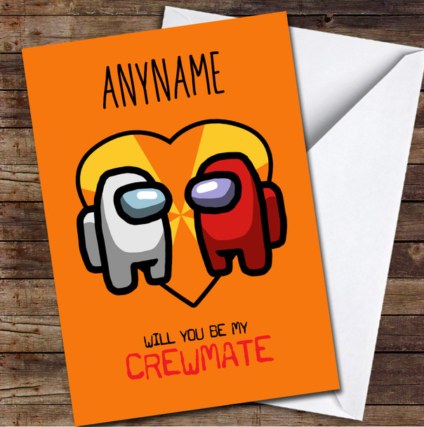 Among Us Will You Be My Crewmate Personalised Valentine's Day Card