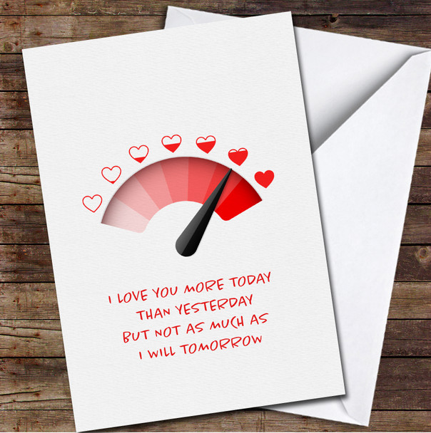 Love Meter Personalised Valentine's Day Card