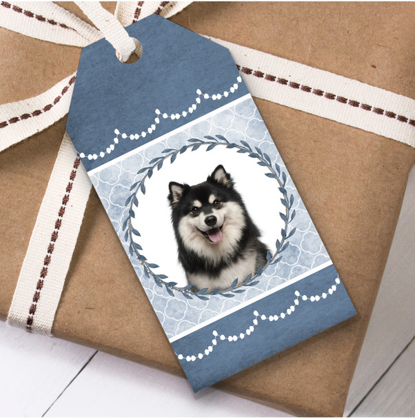 Finnish Lapphund Dog Blue Birthday Present Favor Gift Tags