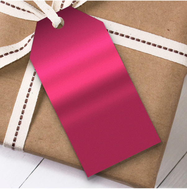Cranberry Pink Shade Birthday Present Favor Gift Tags